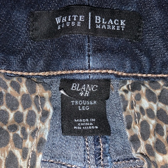 White House Black Market Trouser Leg Blue Jeans - Picture 4 of 9